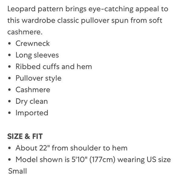 NEW Naadam Cashmere Pullover in Leopard Print - Picture 3 of 12